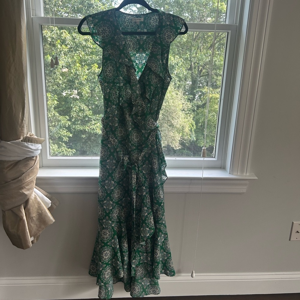 Max studio green wrap dress- M, medium - Picture 5 of 5